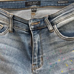 Judy Blue Pain splatter boyfriend jeans